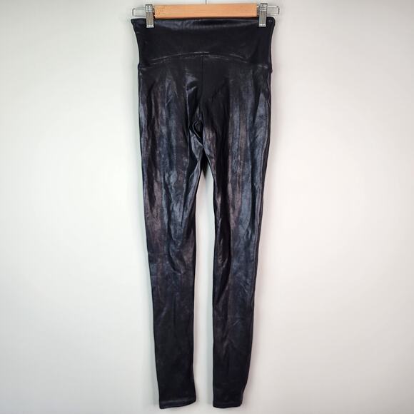 Spanx Faux Leather Leggings Black M Medium - Picture 4 of 5